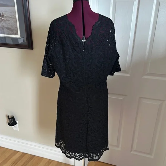 Garnet Hill Elegant Black Lace Dress - Picture 7 of 9